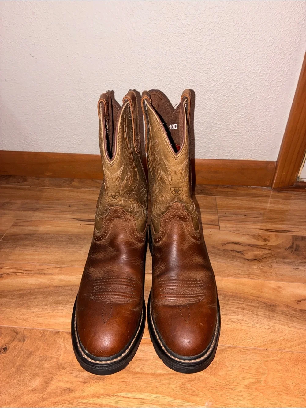 Ariat Men’s Sierra Sahara Pull-On Work Boots, round roper toe- size 10 D